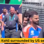 Virat Kohli surrounded by US security