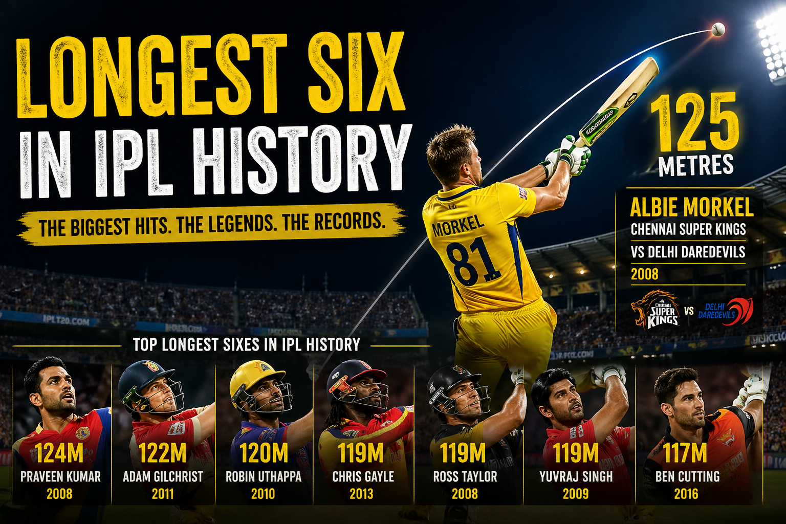Longest Six in IPL History: Top 10 Biggest Sixes Ever Hit - Cricket ...